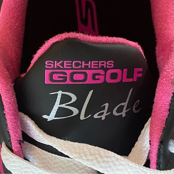 Skechers Women's GoGolf Blade Black & Pink Golf Shoes 9 New Without Box - Picture 10 of 13